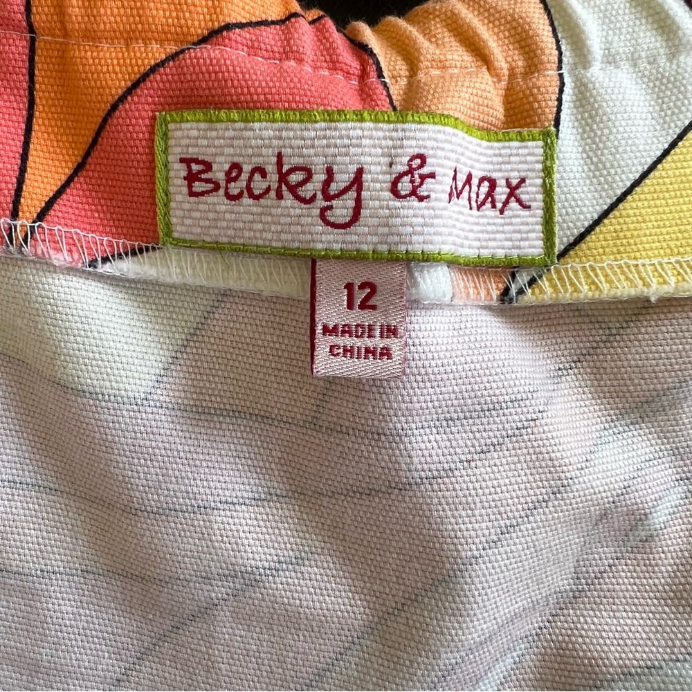 Becky & Max Orange Halter Flared Dress, Size 12 - Picture 6 of 6